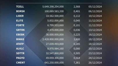 Borsa İstanbul'da Aralık ve Ocak Ayı Temettü Ödemeleri Açıklandı